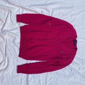 Pink Ralph Lauren long sleeve sweater
